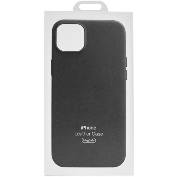 Шкіряний чохол для Apple iPhone 15 Чорний Leather Case with MagSafe and Animation - Зображення 4