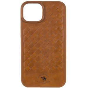 Шкіряний чохол для Apple iPhone 15 Plus Коричневий Polo Santa Barbara