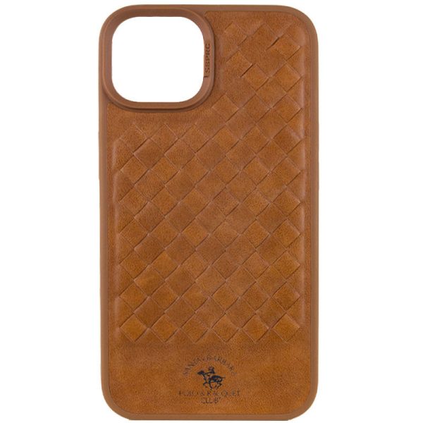 Шкіряний чохол для Apple iPhone 15 Plus Коричневий Polo Santa Barbara