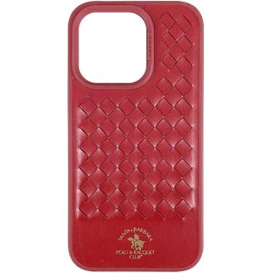 Шкіряний чохол для Apple iPhone 15 Pro Max Червоний Polo Santa Barbara