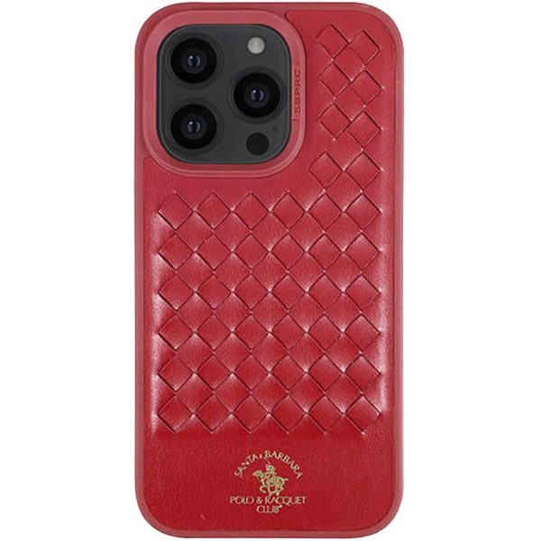 Шкіряний чохол для Apple iPhone 15 Pro Max Червоний Polo Santa Barbara - Зображення 2