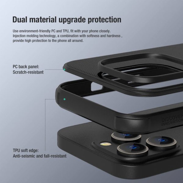 Чохол для iPhone 14 Pro Чорний Nillkin Матовий Pro - Зображення 6