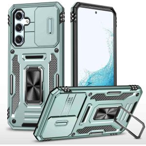 Ударостійкий чохол для Samsung Galaxy A34 5G Зелений Camshield Army Ring