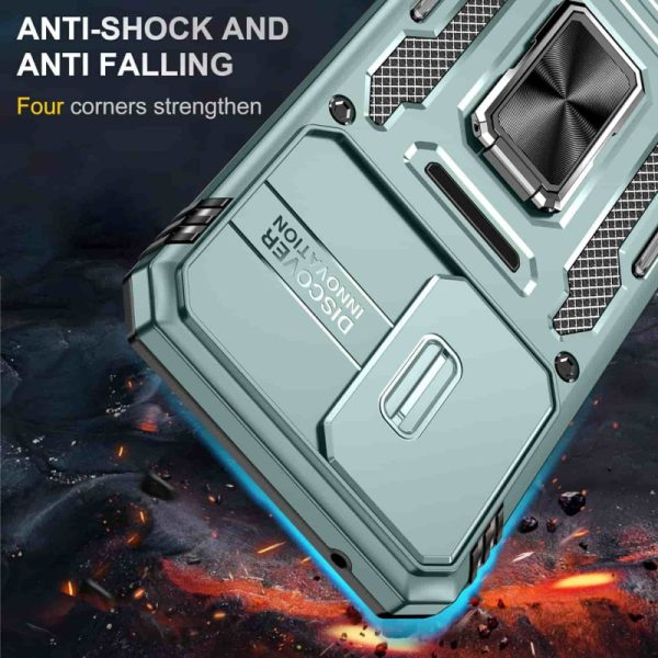 Ударостійкий чохол для Samsung Galaxy A34 5G Зелений Camshield Army Ring - Зображення 6