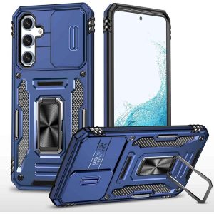 Ударостійкий чохол для Samsung Galaxy A34 5G Синій Camshield Army Ring