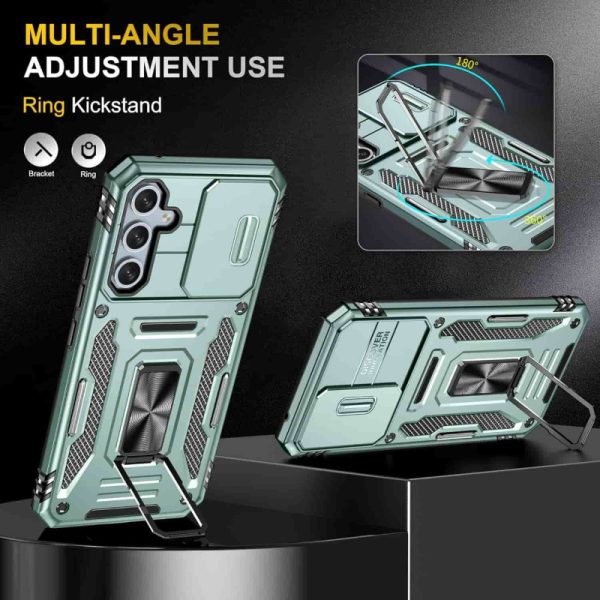 Ударостійкий чохол для Samsung Galaxy A54 5G Зелений Camshield Army Ring - Зображення 3