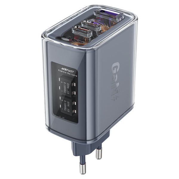 Зарядний пристрій Acefast A45 Exploration series PD65W GaN (2*USB-C+USB-A)