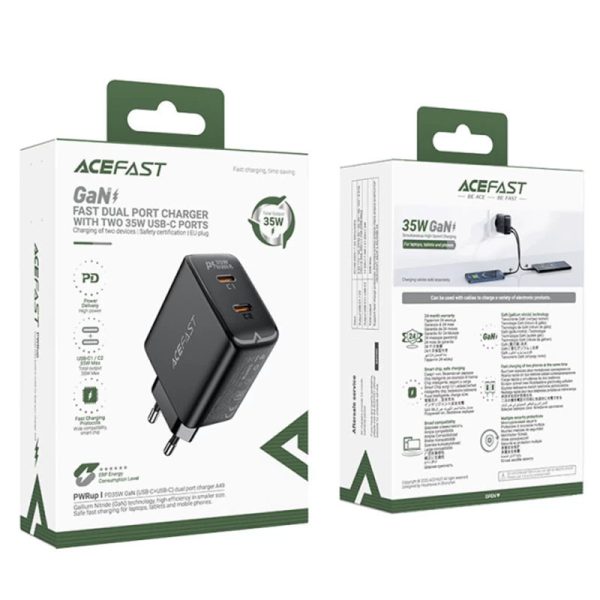 Зарядний пристрій Acefast A49 PD35W GaN (USB-C+USB-C) dual port - Зображення 5