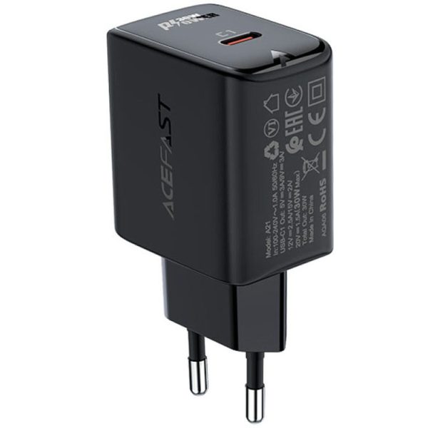 Зарядний пристрій Acefast A21 30W GaN single USB-C