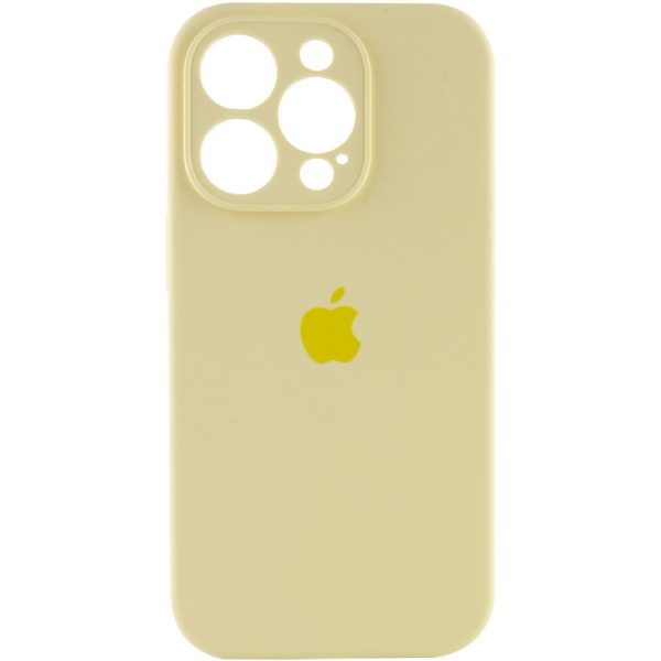 Чохол для iPhone 16 Pro Max Жовтий Silicone Case Full Camera Protective