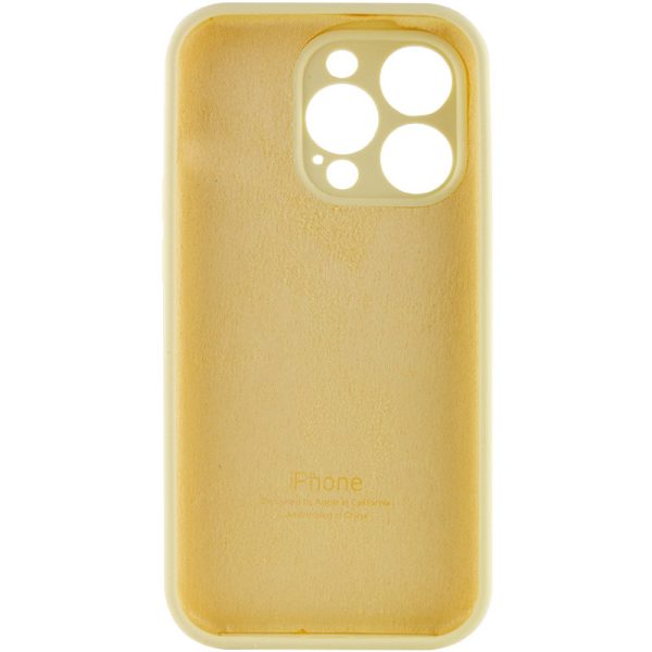 Чохол для iPhone 16 Pro Max Жовтий Silicone Case Full Camera Protective - Зображення 3