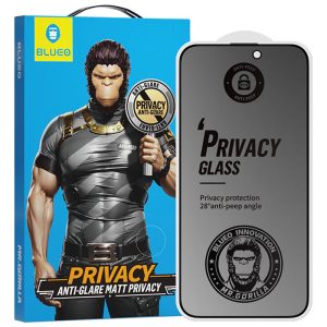 Захисне 2.5D скло Blueo Full Cover Anti-Peep Matte для Apple iPhone 15 Pro Max