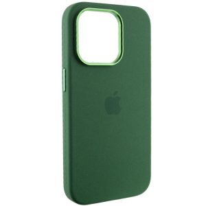 Чохол для iPhone 13 Pro Зелений Silicone Case Metal Buttons