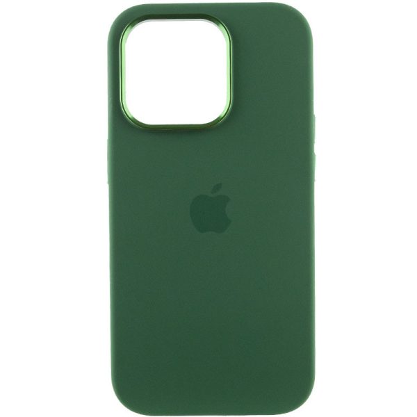 Чохол для iPhone 13 Pro Зелений Silicone Case Metal Buttons - Зображення 2