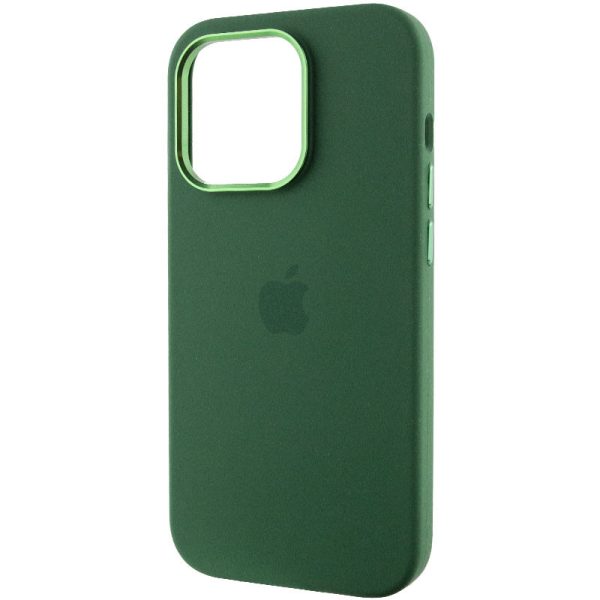 Чохол для iPhone 13 Pro Зелений Silicone Case Metal Buttons - Зображення 3