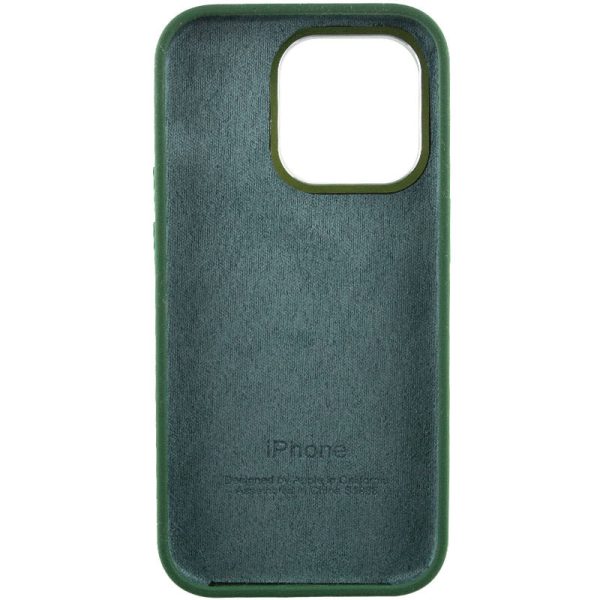 Чохол для iPhone 13 Pro Зелений Silicone Case Metal Buttons - Зображення 4