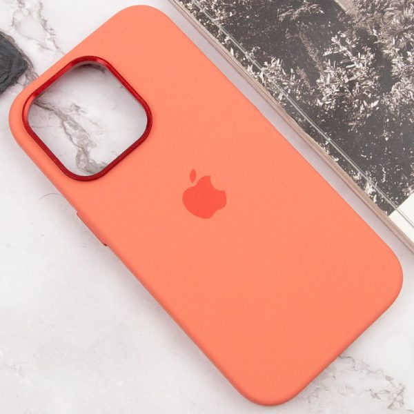 Чохол для iPhone 13 Pro Рожевий Silicone Case Metal Buttons - Зображення 7