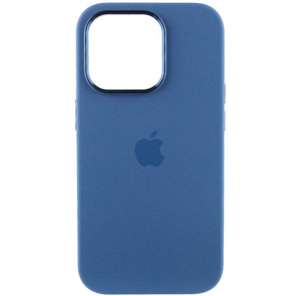 Чохол для iPhone 13 Pro Синій Silicone Case Metal Buttons - Зображення 2