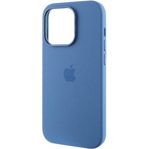 Чохол для iPhone 13 Pro Синій Silicone Case Metal Buttons - Зображення 3