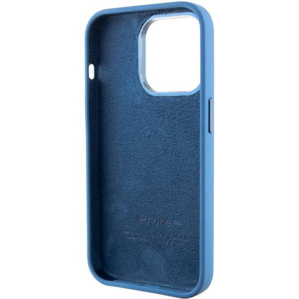 Чохол для iPhone 13 Pro Синій Silicone Case Metal Buttons - Зображення 5