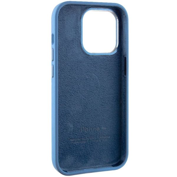 Чохол для iPhone 13 Pro Синій Silicone Case Metal Buttons - Зображення 6