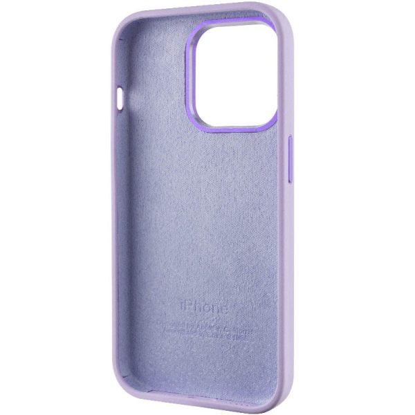 Чохол для iPhone 13 Pro Фіолетовий Silicone Case Metal Buttons - Зображення 5