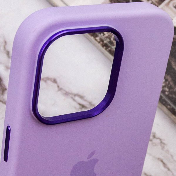 Чохол для iPhone 13 Pro Фіолетовий Silicone Case Metal Buttons - Зображення 8