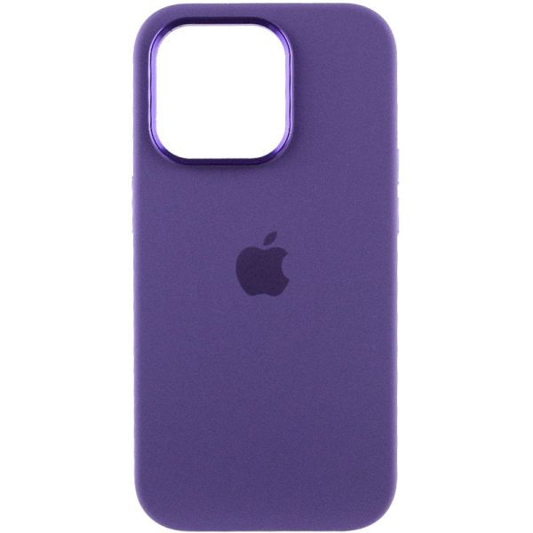 Чохол для iPhone 13 Pro Фіолетовий Silicone Case Metal Buttons - Зображення 2