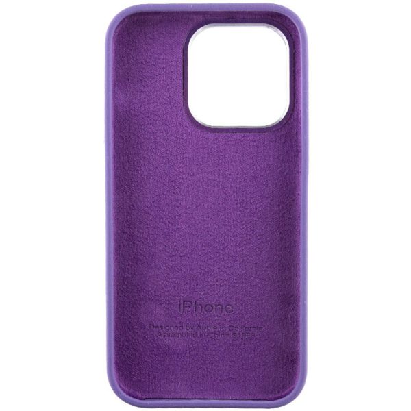 Чохол для iPhone 13 Pro Фіолетовий Silicone Case Metal Buttons - Зображення 4