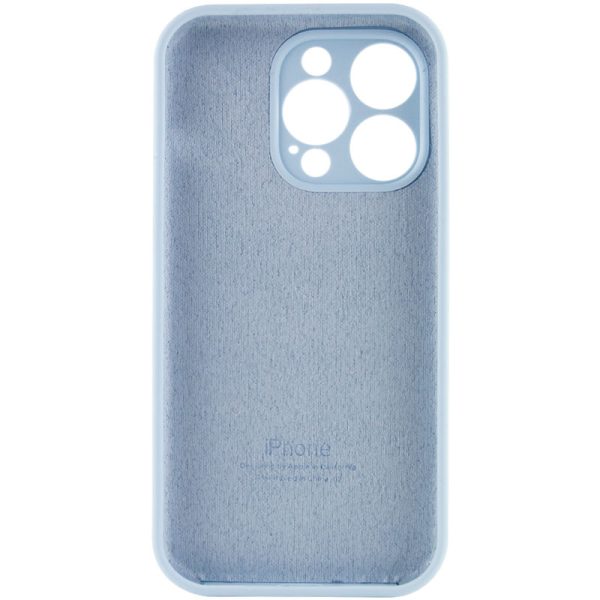 Чохол для iPhone 14 Pro Блакитний Silicone Case Full Camera Protective - Зображення 4