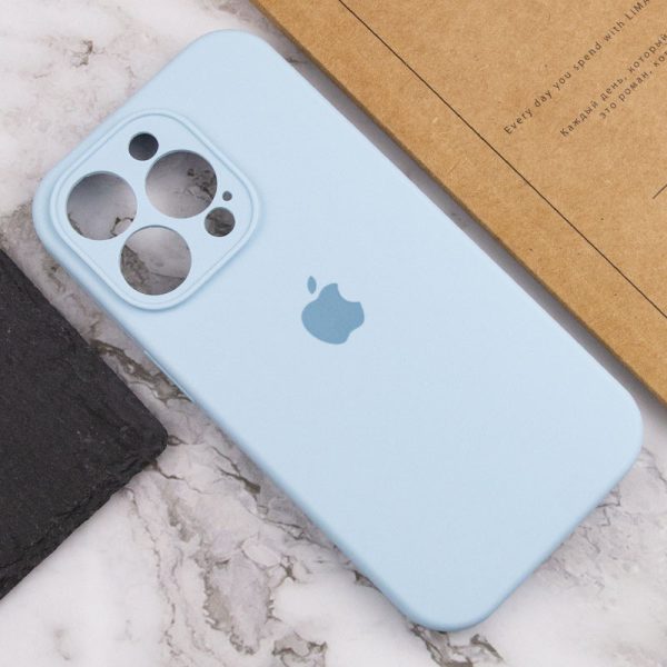 Чохол для iPhone 14 Pro Блакитний Silicone Case Full Camera Protective - Зображення 5