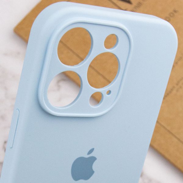 Чохол для iPhone 14 Pro Max Блакитний Silicone Case Full Camera Protective - Зображення 6