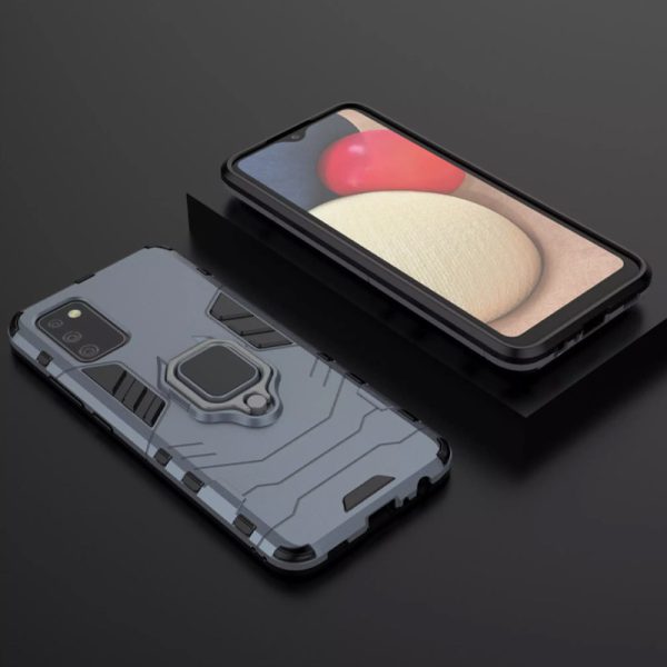 Ударостійкий чохол для Samsung Galaxy A02s Сірий Transformer Ring for Magnet - Зображення 5