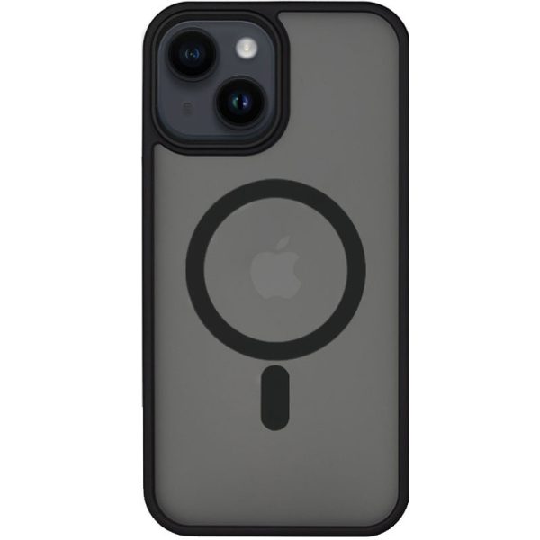 Чохол для iPhone 14 Plus Чорний Metal Buttons with MagSafe