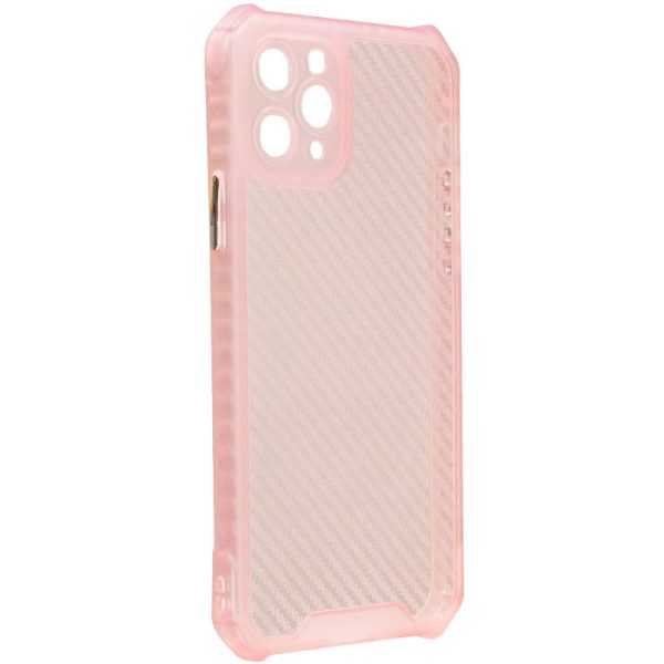 Чохол для iPhone 11 Pro Рожевий TPU Ease Carbon color series