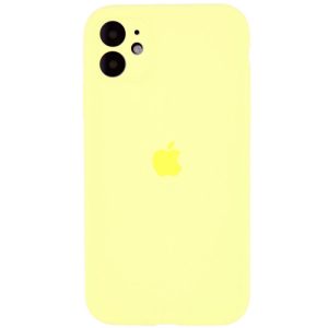Чохол для iPhone 12 Жовтий Silicone Case Full Camera Protective