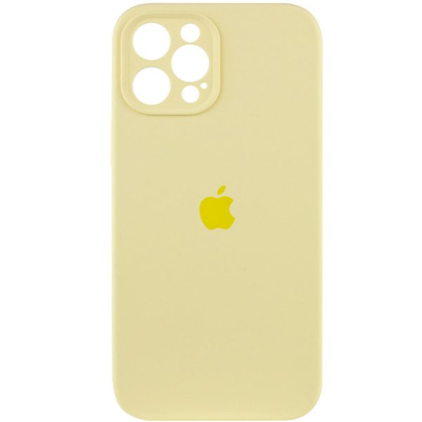 Чохол для iPhone 12 Pro Max Жовтий Silicone Case Full Camera Protective