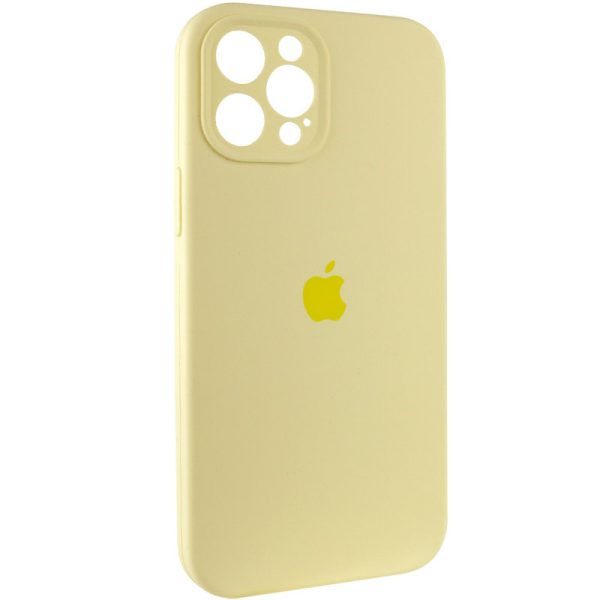 Чохол для iPhone 12 Pro Max Жовтий Silicone Case Full Camera Protective - Зображення 2