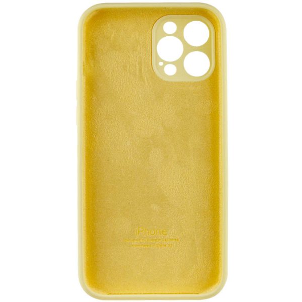 Чохол для iPhone 12 Pro Max Жовтий Silicone Case Full Camera Protective - Зображення 4