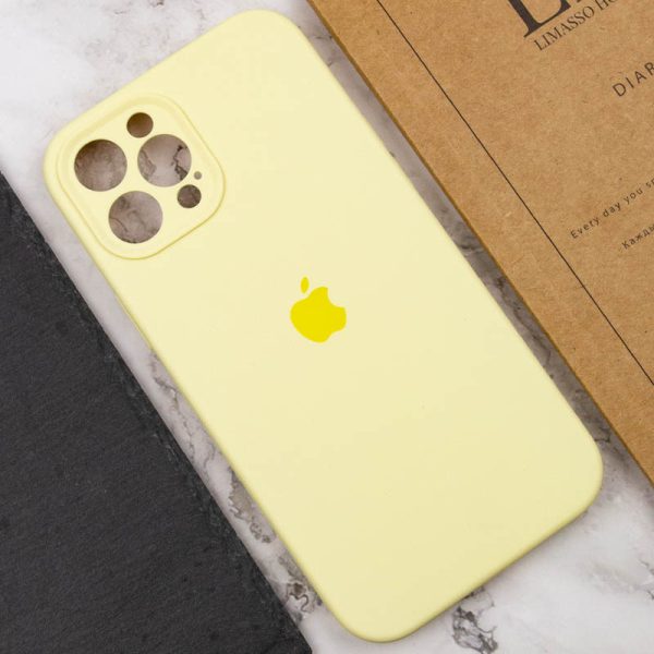 Чохол для iPhone 12 Pro Max Жовтий Silicone Case Full Camera Protective - Зображення 5