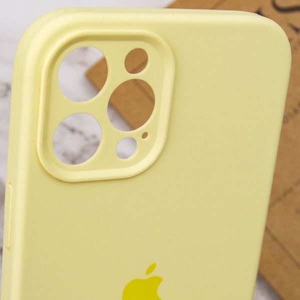 Чохол для iPhone 12 Pro Max Жовтий Silicone Case Full Camera Protective - Зображення 6