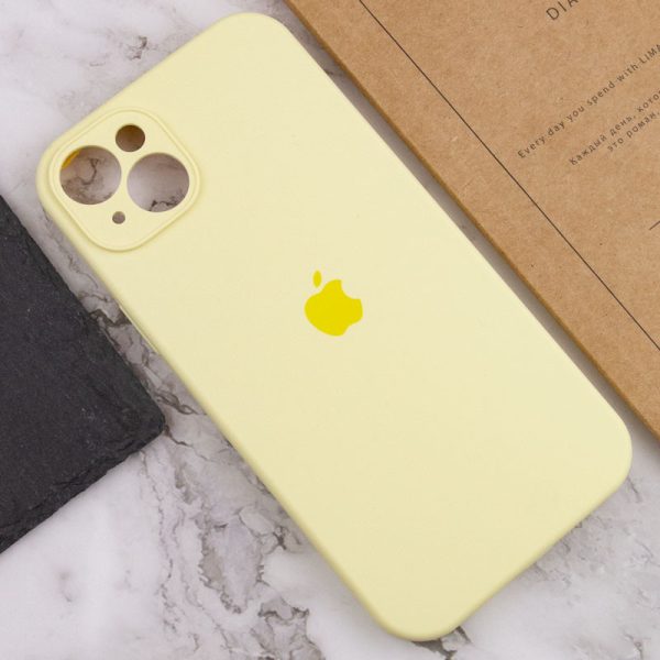 Чохол для iPhone 14 Plus Жовтий Silicone Case Full Camera Protective - Зображення 6