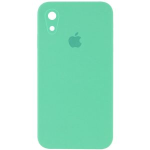 Чохол для iPhone XR Зелений Silicone Case Square Full Camera Protective