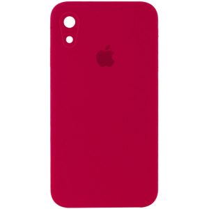 Чохол для iPhone XR Червоний Silicone Case Square Full Camera Protective