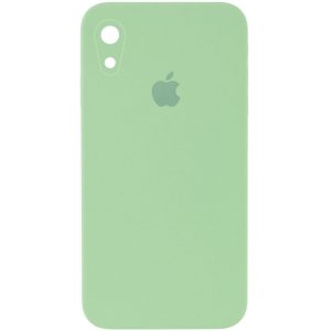 Чохол для iPhone XR М'ятний Silicone Case Square Full Camera Protective