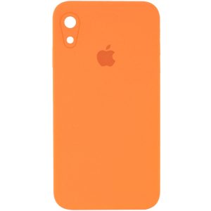 Чохол для iPhone XR Помаранчевий Silicone Case Square Full Camera Protective