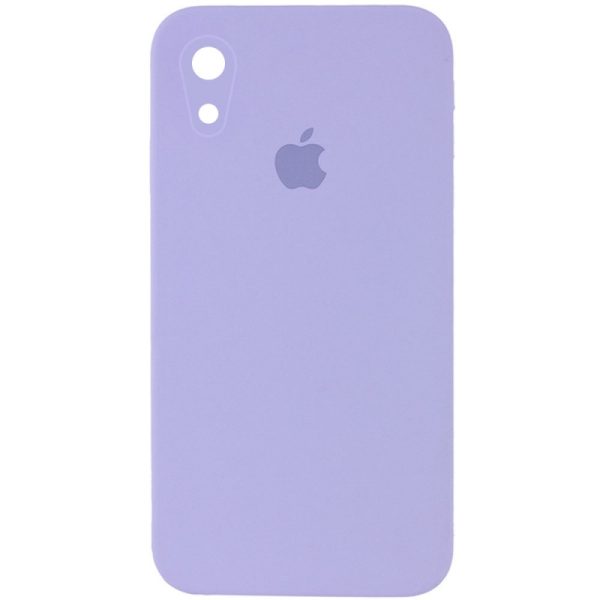 Чохол для iPhone XR Фіолетовий Silicone Case Square Full Camera Protective