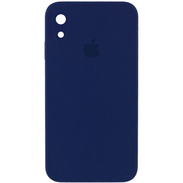 Чохол для iPhone XR Синій Silicone Case Square Full Camera Protective