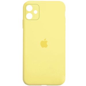 Чохол для iPhone 11 Жовтий Silicone Case Square Full Camera Protective
