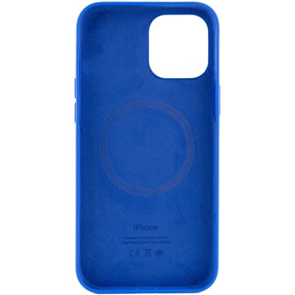 Чохол для iPhone 12 Pro Max Синій Silicone case full with Magsafe and Animation - Зображення 3